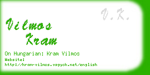 vilmos kram business card